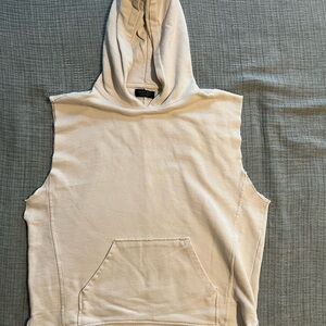 Zara Men's Cream Hoodie